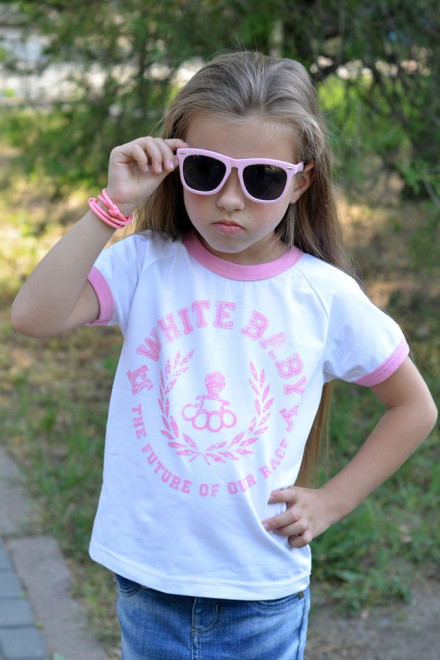 Children t-shirt White Baby pink
