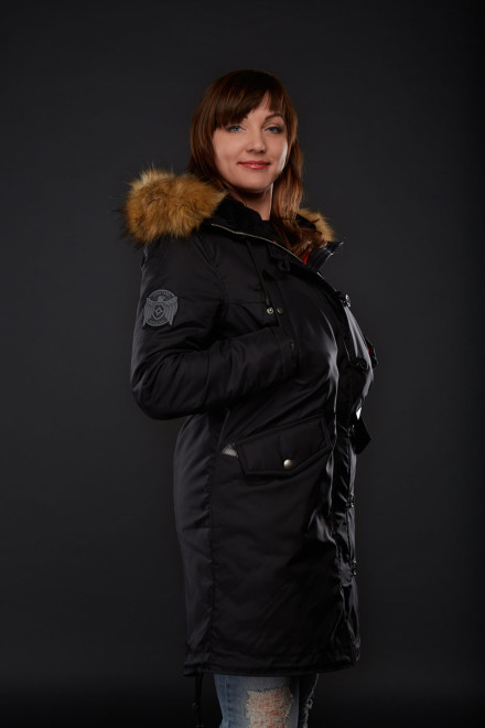 Alaska woman Winter Solstice black