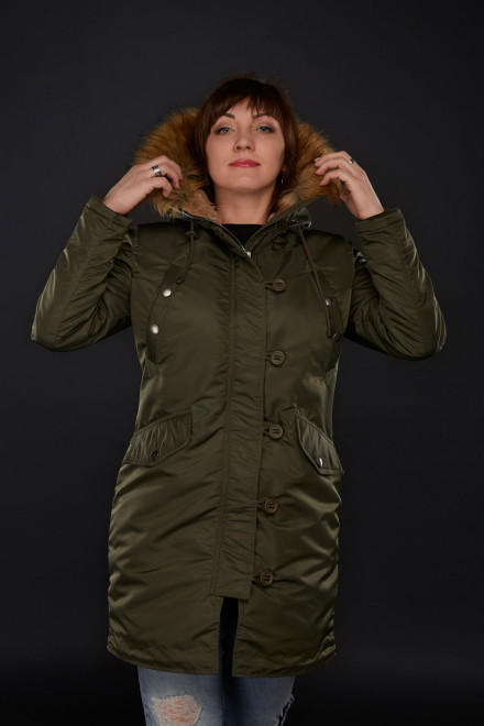 Alaska woman Winter Solstice olive