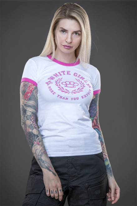 T-shirt White Girl pink edition